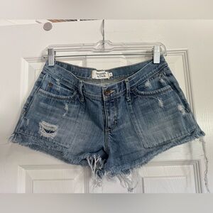 Abercrombie & Fitch Blue Jean Shorts Distressed Cut-Off Style
